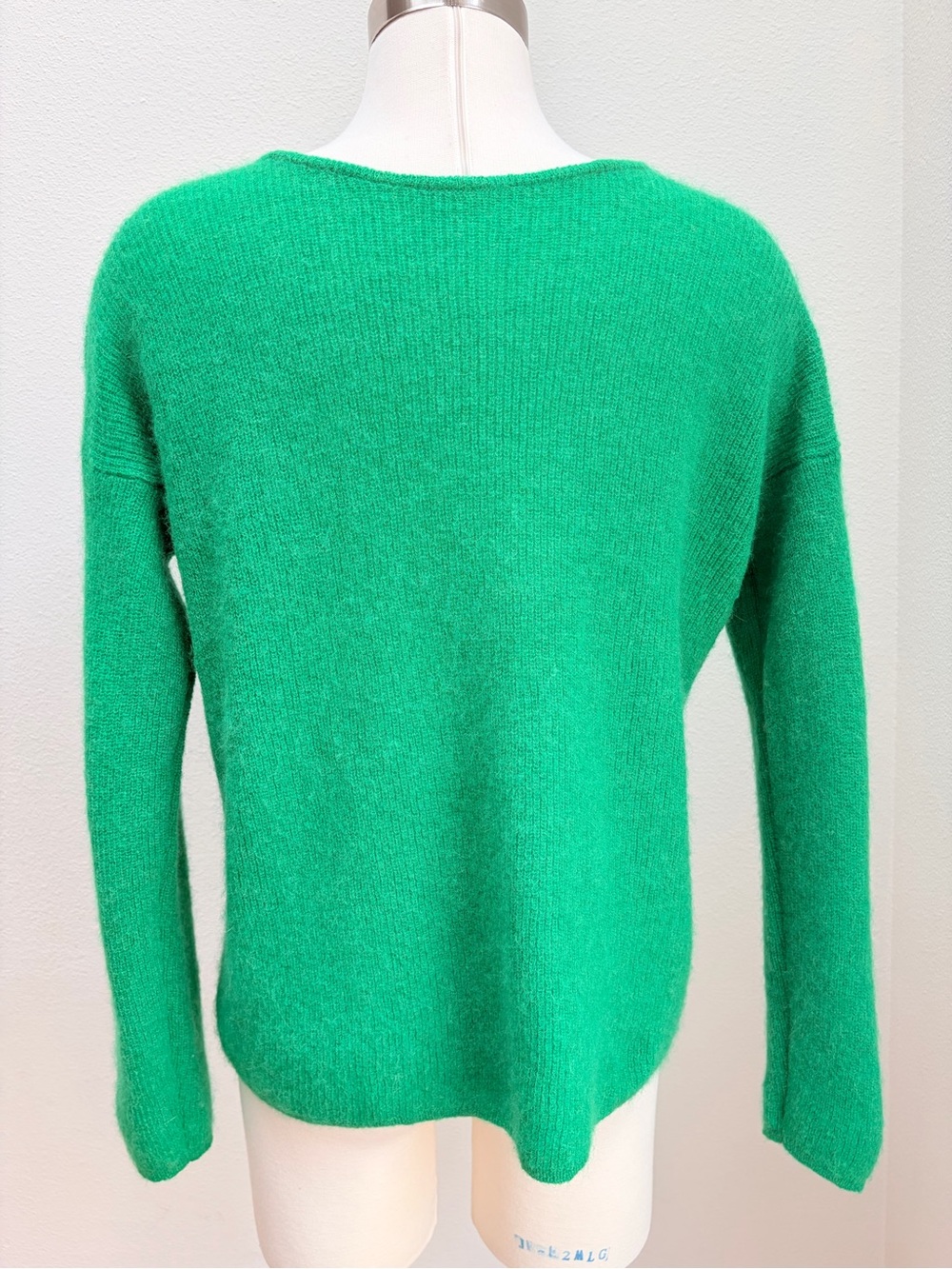 Sezane Gaspard Knit Cardigan Sweater Mohair Alpaca Sea Bright Green Size Small - Picture 7 of 11